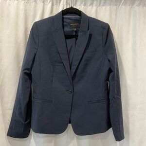 EUC Blazer 4 Navy Classic Fit Dark Academia Librarian Office